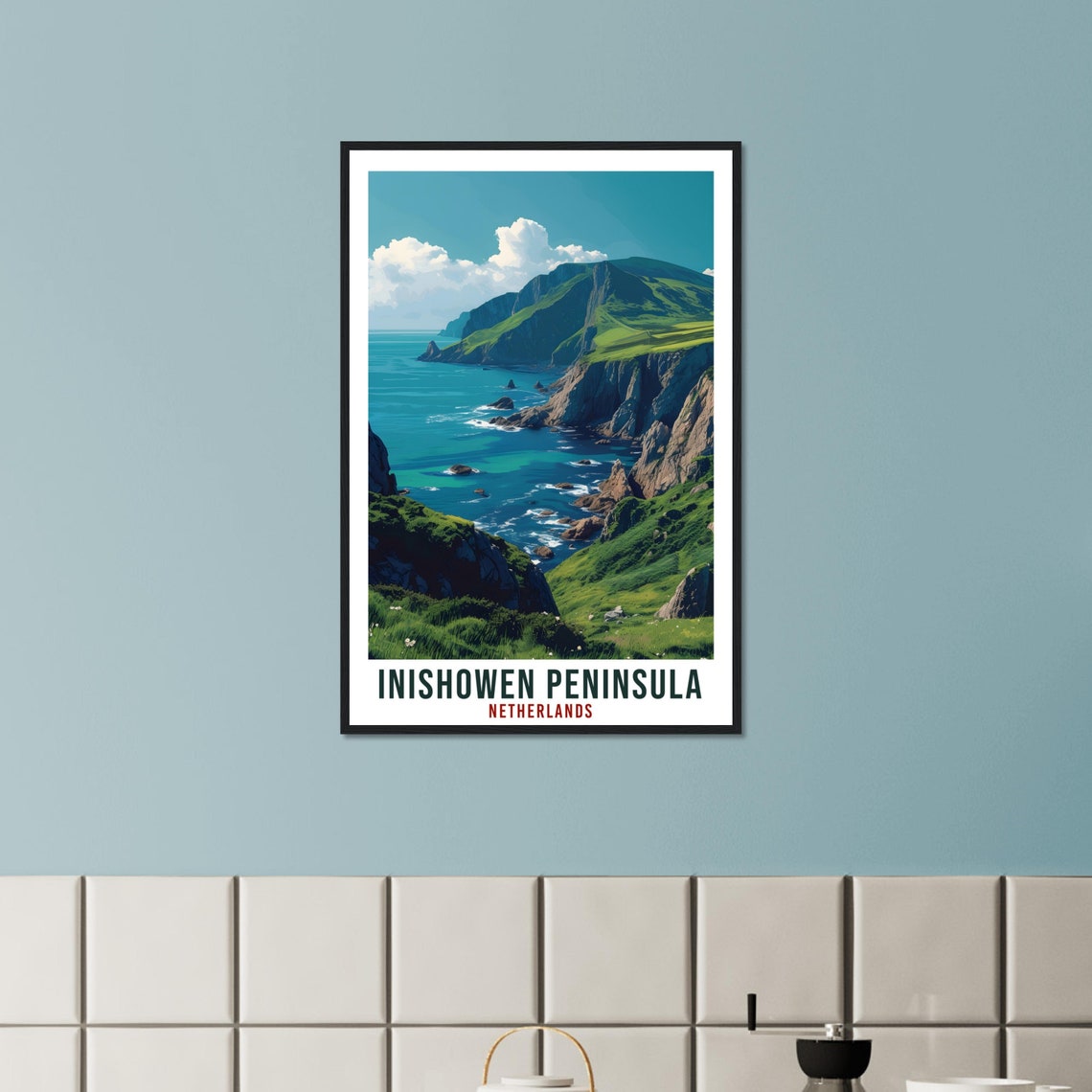 Inishowen Peninsula Netherlands Rugged Coastline Travel Poster - Image 3