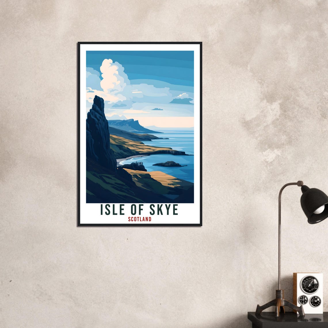 Isle Of Skye Travel Print Scotland Home Decor Isle Of Skye Wall Art Wall Hanging Art Lover Scotland Artwork Travel Poster Isle Of Skye Art - Image 3