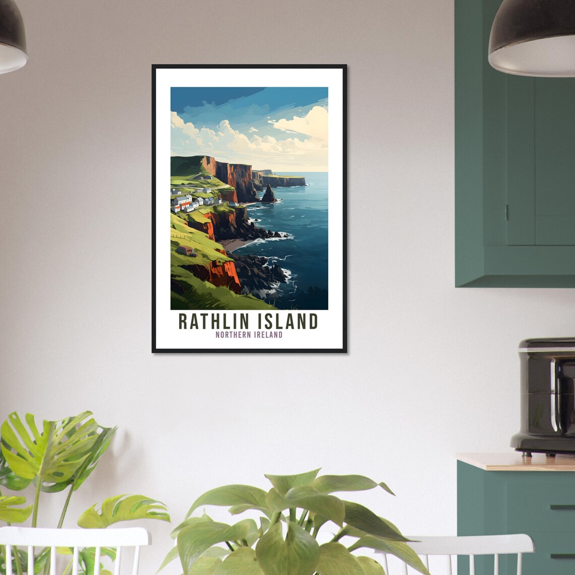 Rathlin Island Travel Poster, Northern Ireland Coast - Image 4