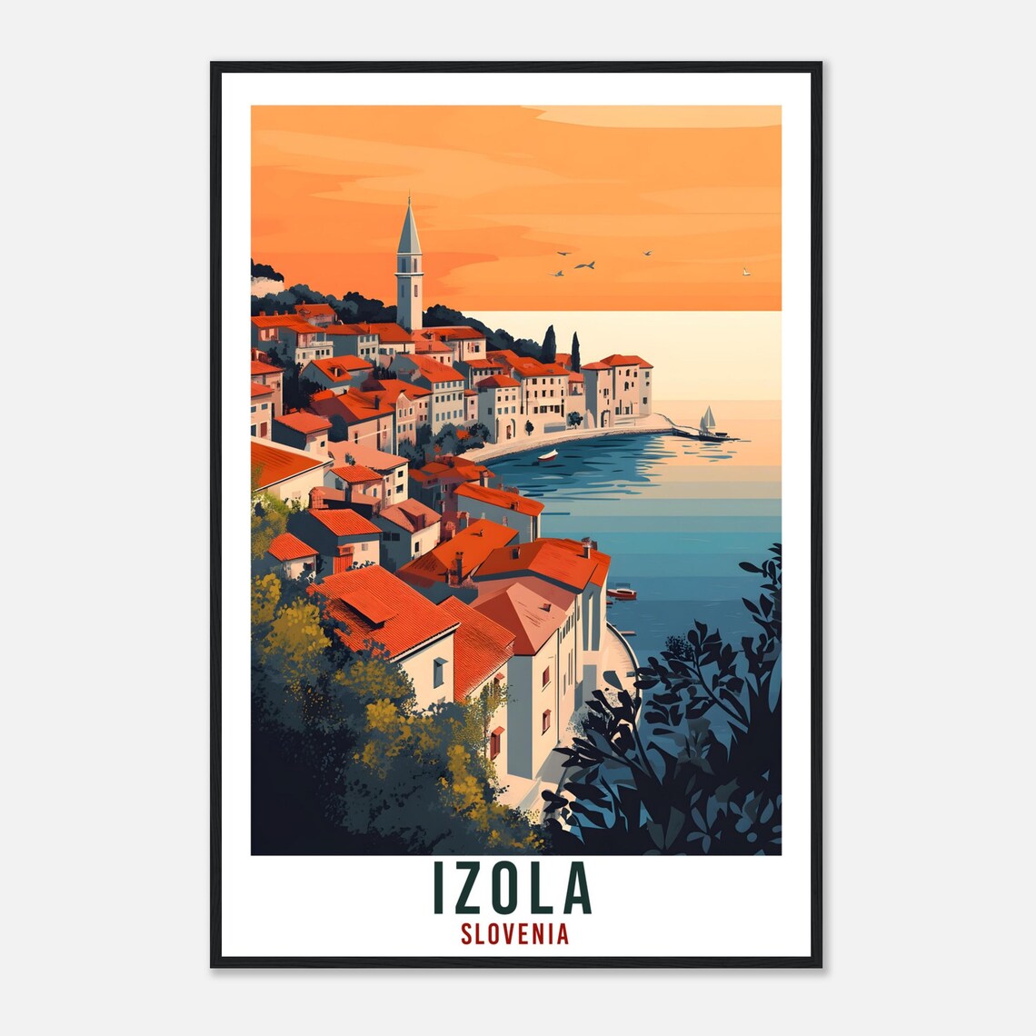 Izola Travel Poster, Slovenia Home Decor - Image 4