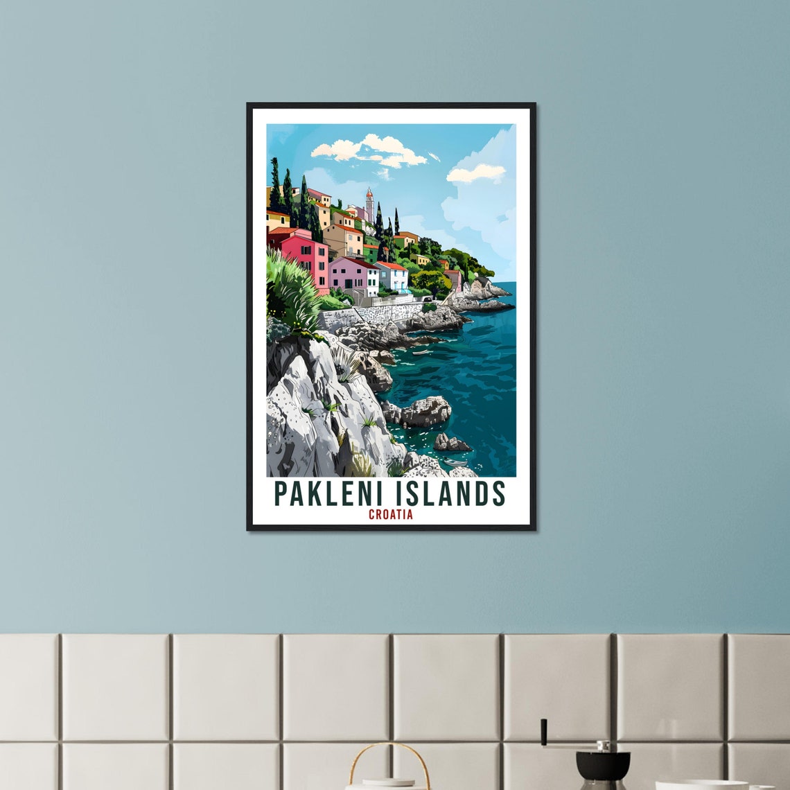 Pakleni Islands Croatia Rocky Coast Sail Retreat Travel Poster - Image 3