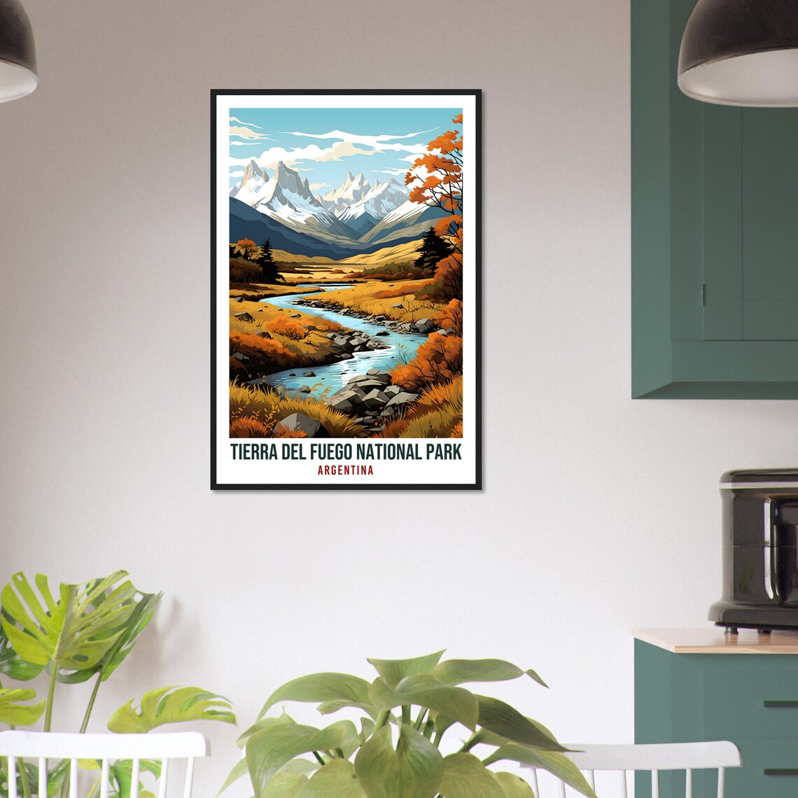 Tierra del Fuego National Park Patagonia Mountains Travel Poster - Image 2