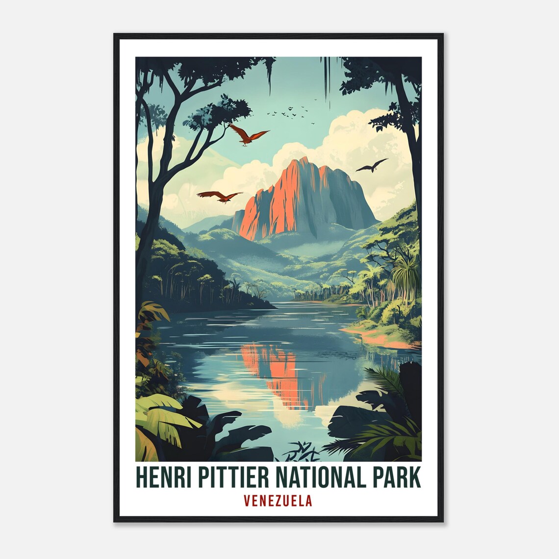 Henri Pittier National Park Travel Poster Venezuela Jungle Peak View - Image 4