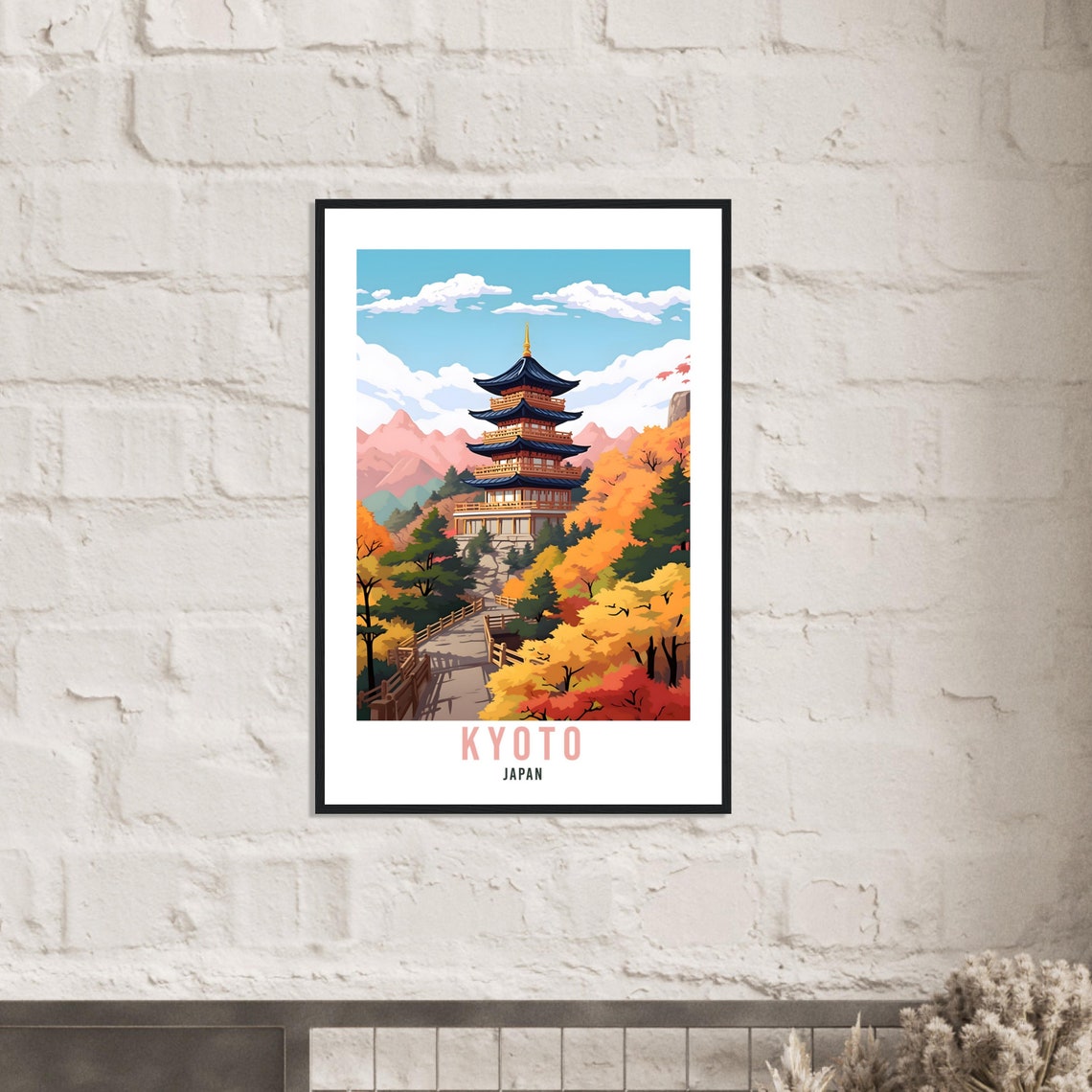 Kyoto Travel Poster Kyoto Wall Hanging Japan Artwork Travel Print Wall Art Kyoto Japan Asia Home Decor Kyoto Gift Travel Art Japan Gift Art - Image 3