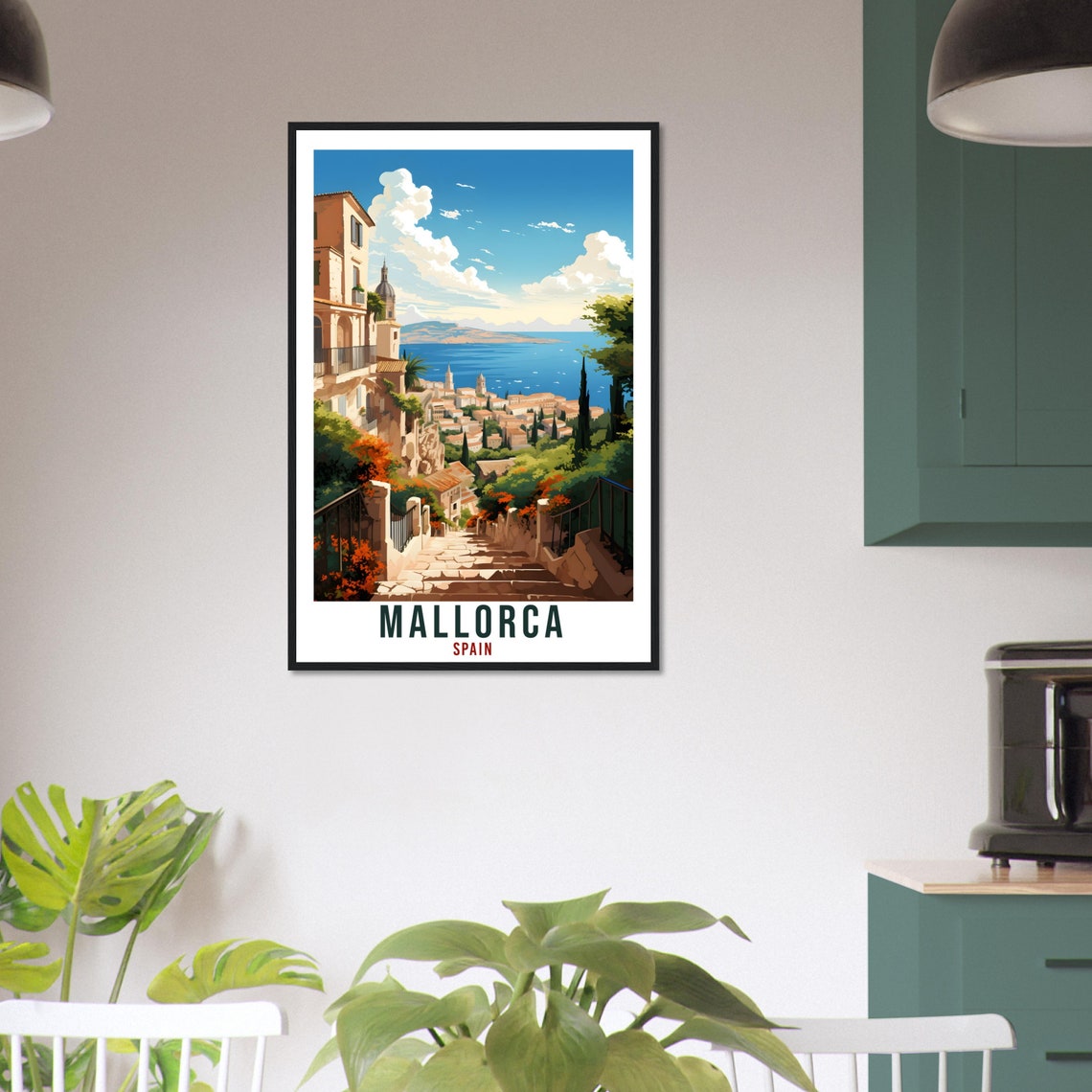 Mallorca Spain Mediterranean Coastal Town Island Travel Poster - Image 4