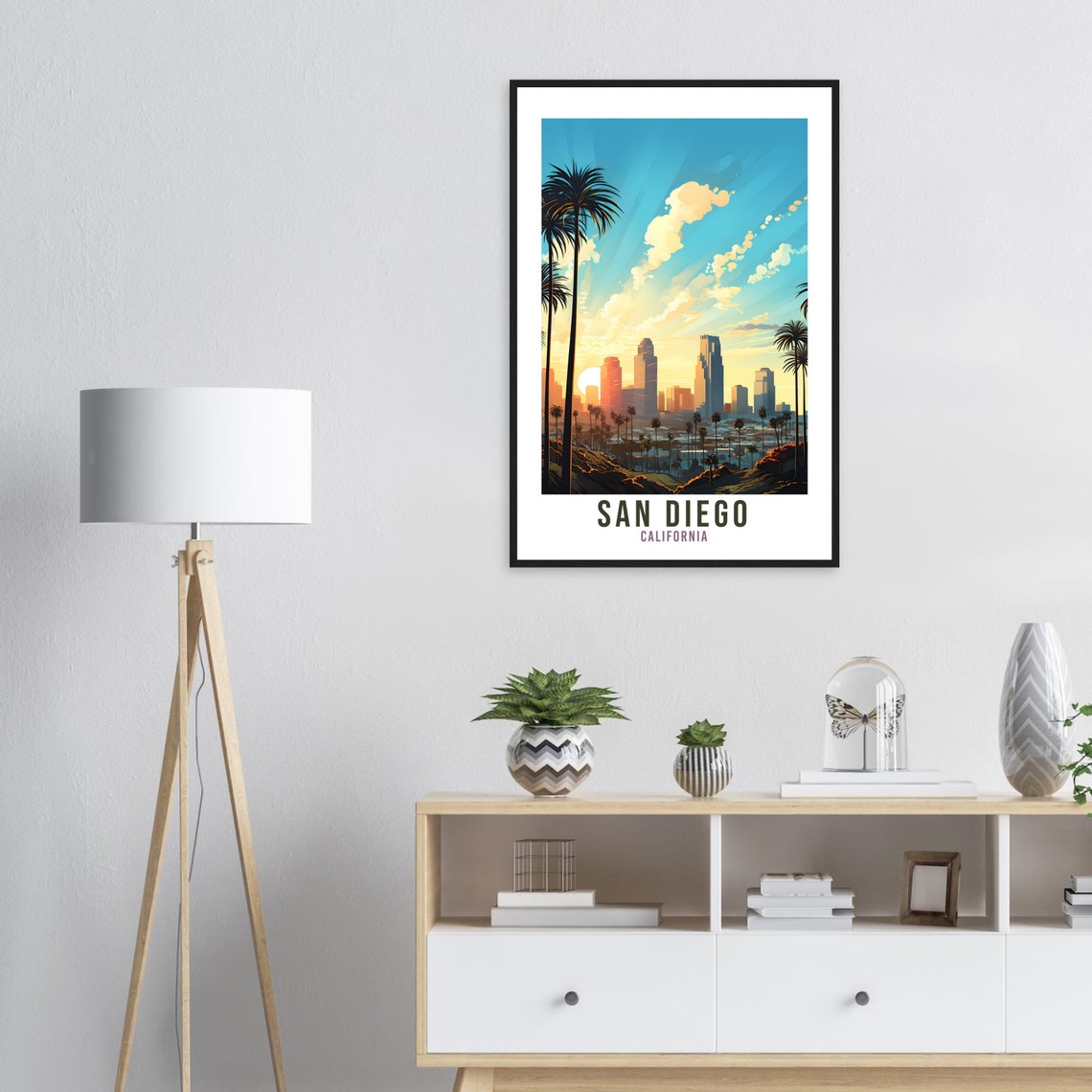 San Diego Travel Print San Diego California Wall Art San Diego Travel Poster Home Decor San Diego Art Lovers Gift San Diego Travel Art - Image 3
