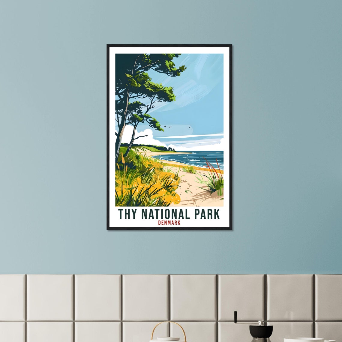 Thy National Park Denmark Dune Beach Pine Forest Coastal Travel Poster - Image 3