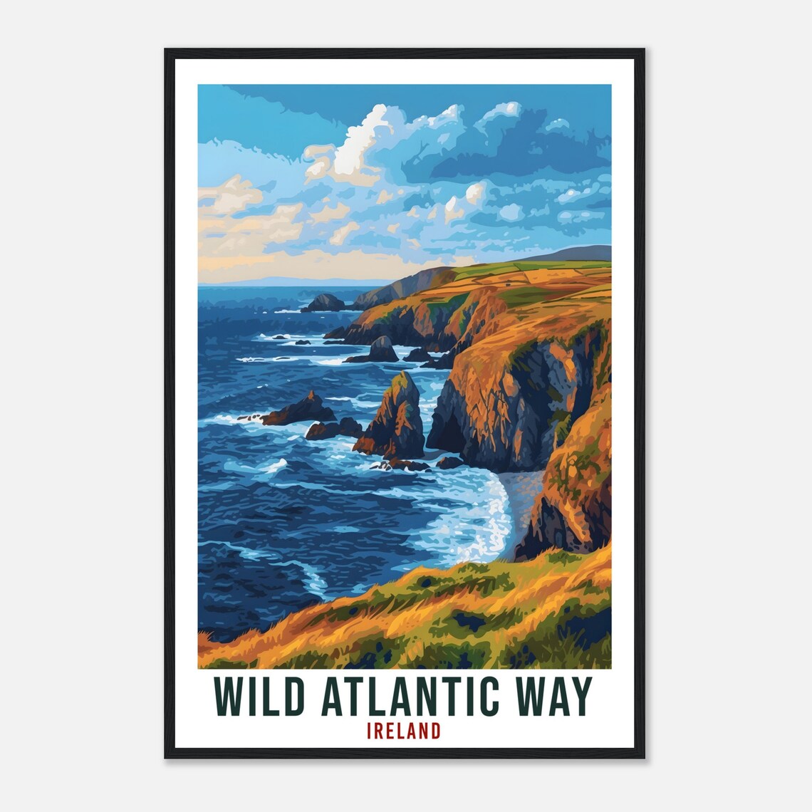Wild Atlantic Way Travel Poster, Ireland Home Decor - Image 4