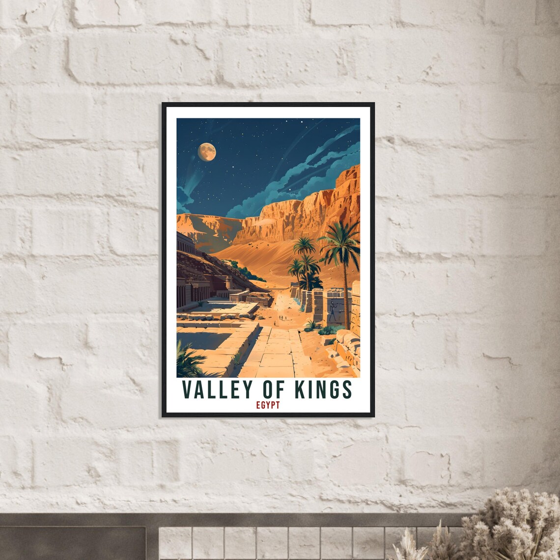 Valley Of Kings Egypt Travel Poster, Wall Art Print - Image 2