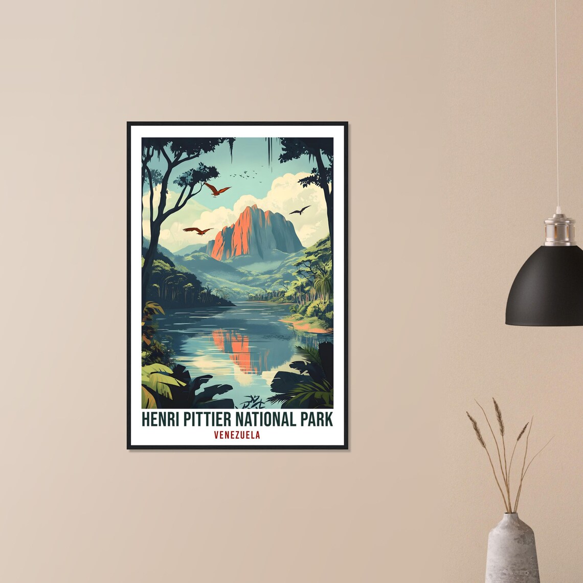 Henri Pittier National Park Travel Poster Venezuela Jungle Peak View - Image 3