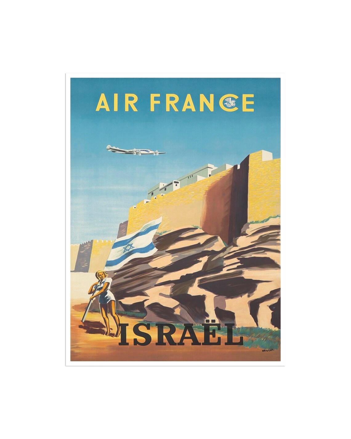 Israel Vintage Travel Poster, Home Wall Decor Art Print