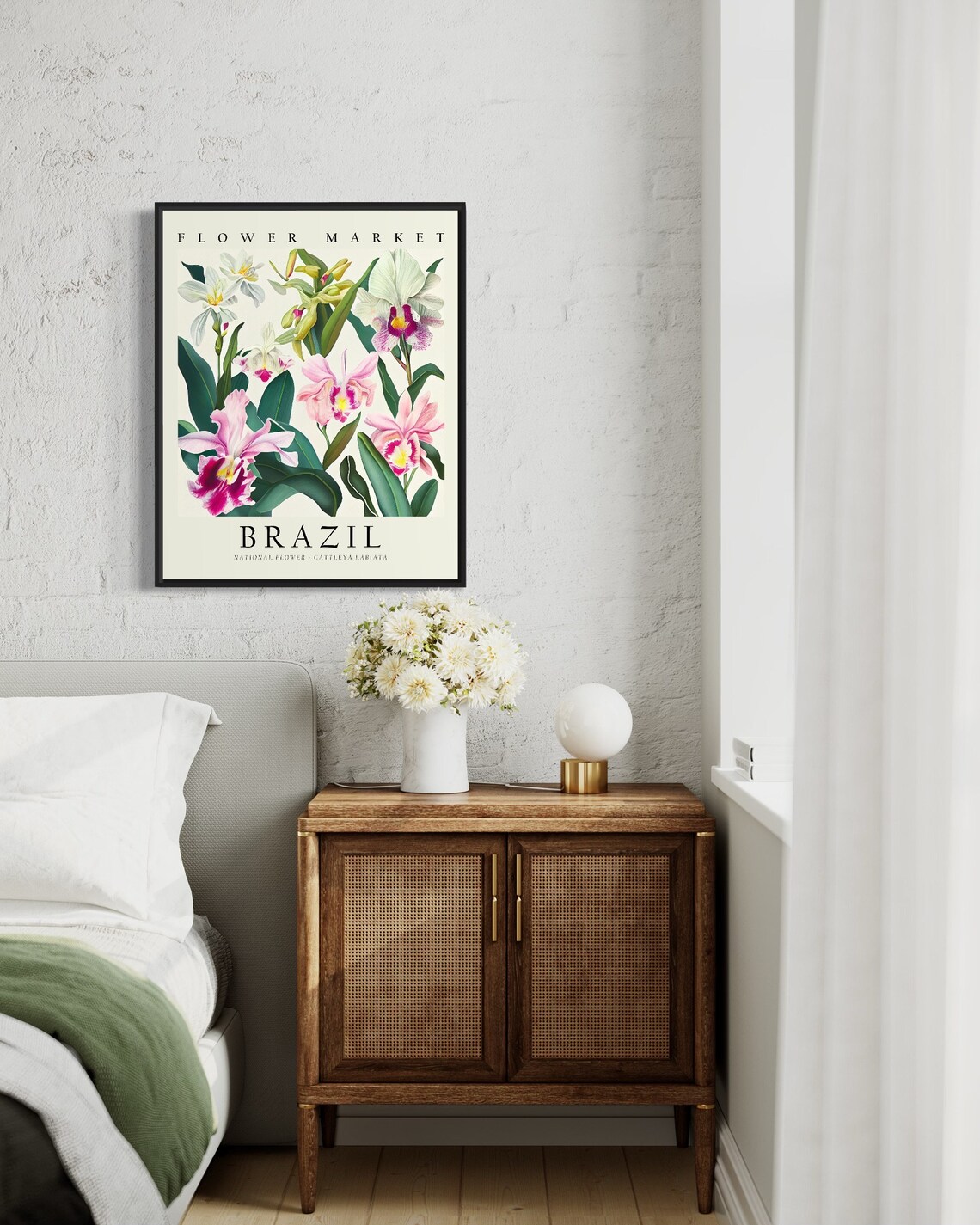 Brazil National Flower Cattleya Labiata Botanical Art Print - Image 3