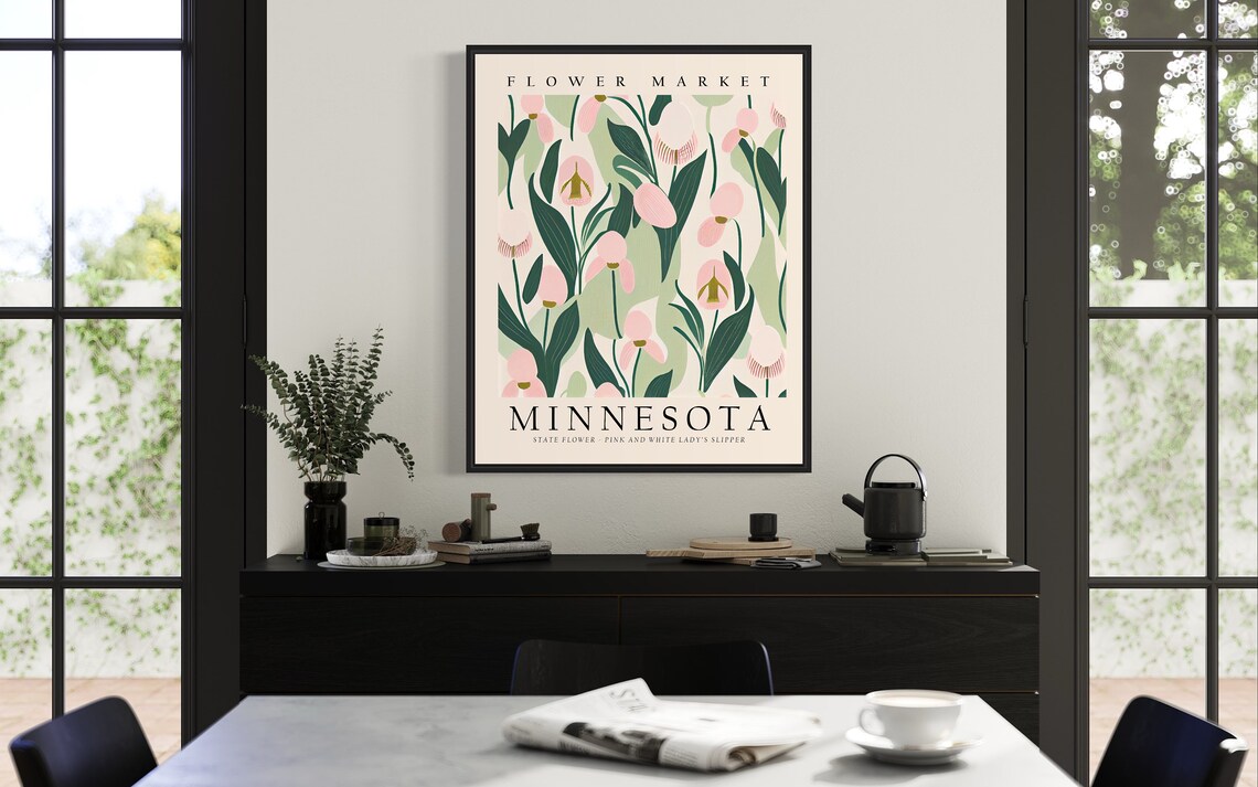Minnesota State Flower, 1960s Botanical Art Print - Image 2