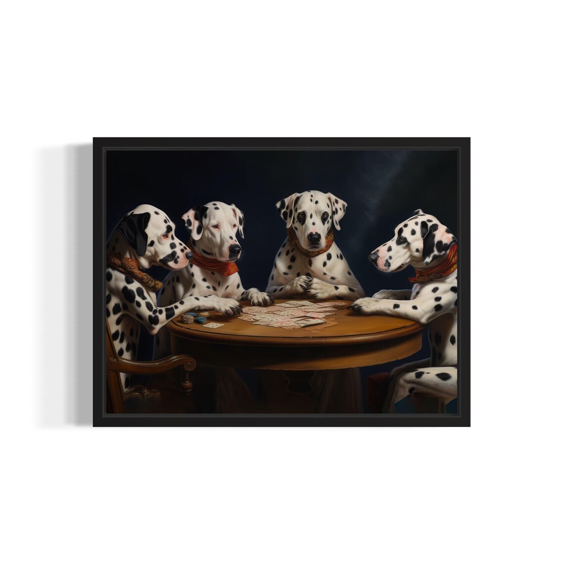 Dalmatian Playing Cards Poster, Dog Lover Humor
