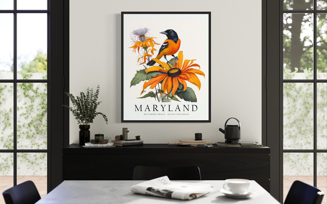 Maryland State Bird Art Print, Home Decor - Image 3