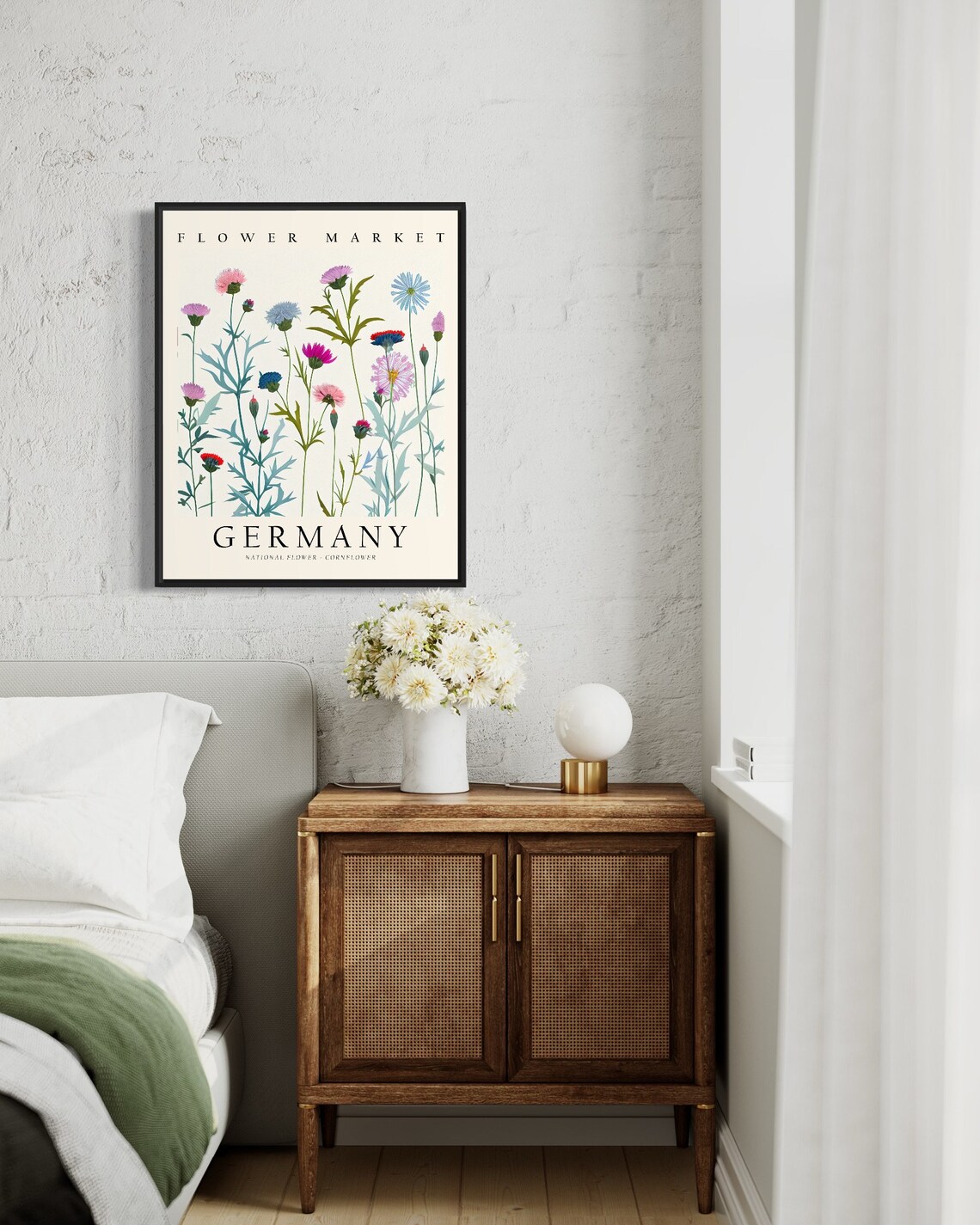 Germany Cornflower Botanical Art Print, 1960s - Image 2