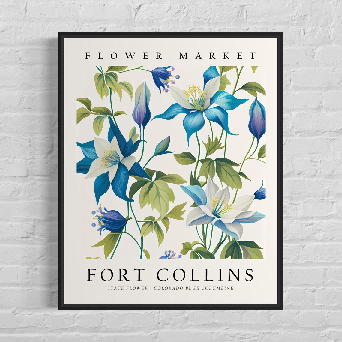 Fort Collins Colorado Flower Market Art Print
