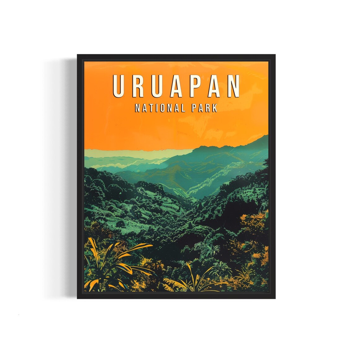 Uruapan National Park Green Valley Vintage Art Vintage Poster