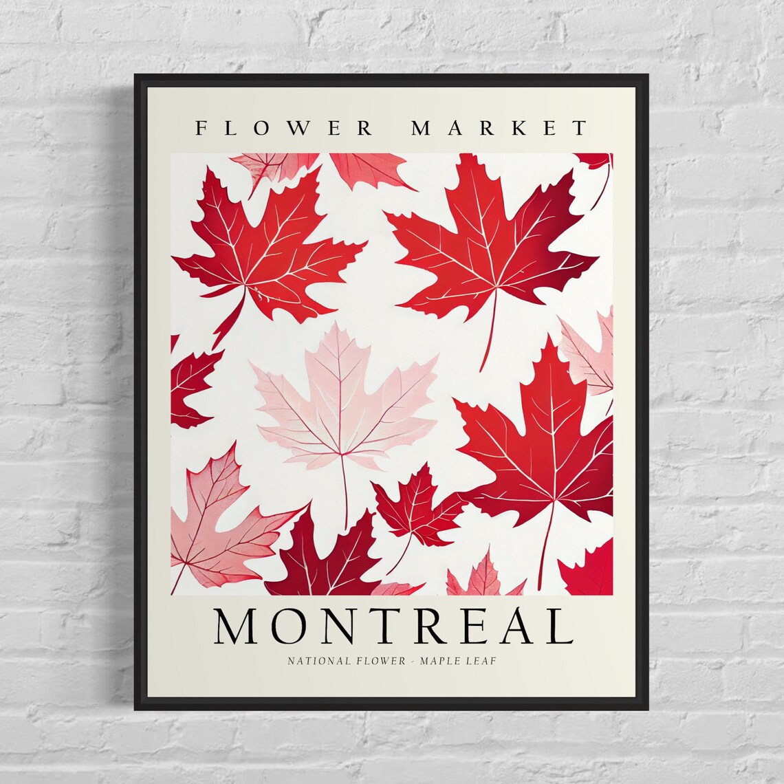 Montreal Canada Flower Market, Botanical Pastel Art Print
