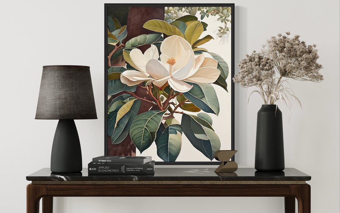 Southern Magnolia Tree Art Print, Botanical Wall Art - Image 3
