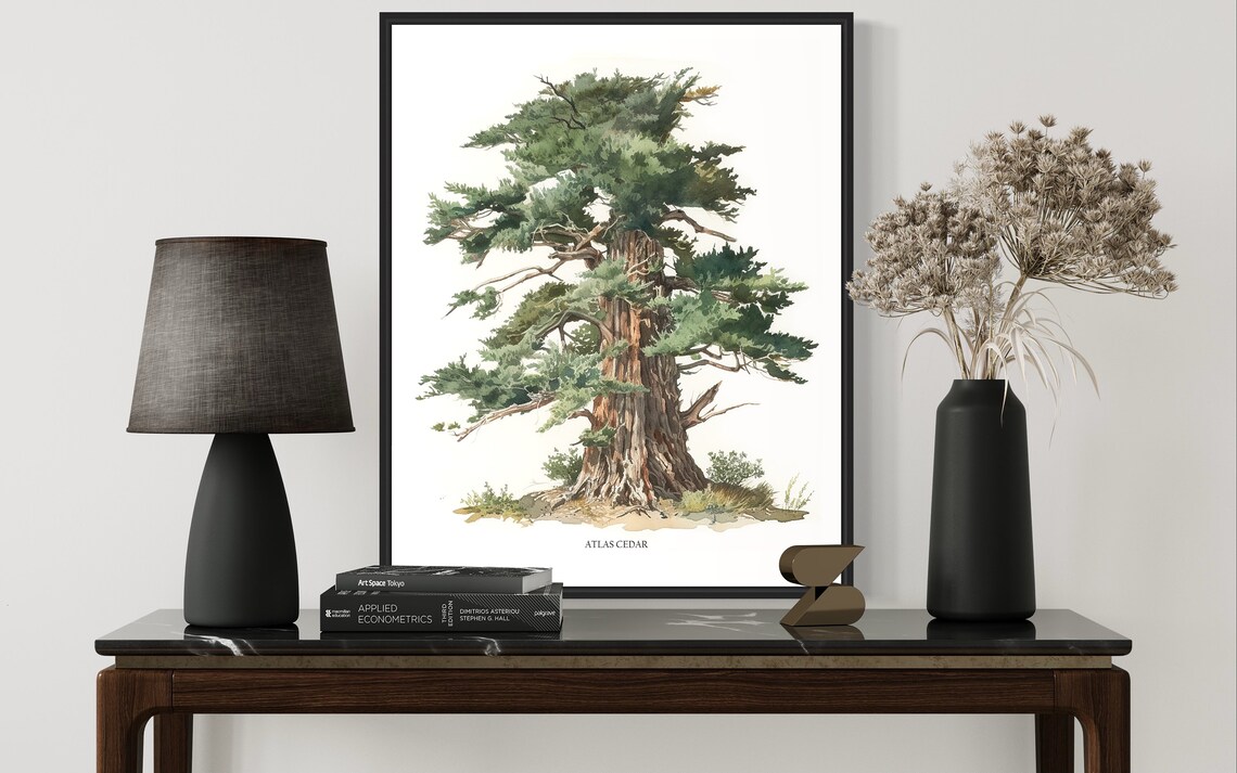 Atlas Cedar Tree Art Print, Nature Wall Decor - Image 2
