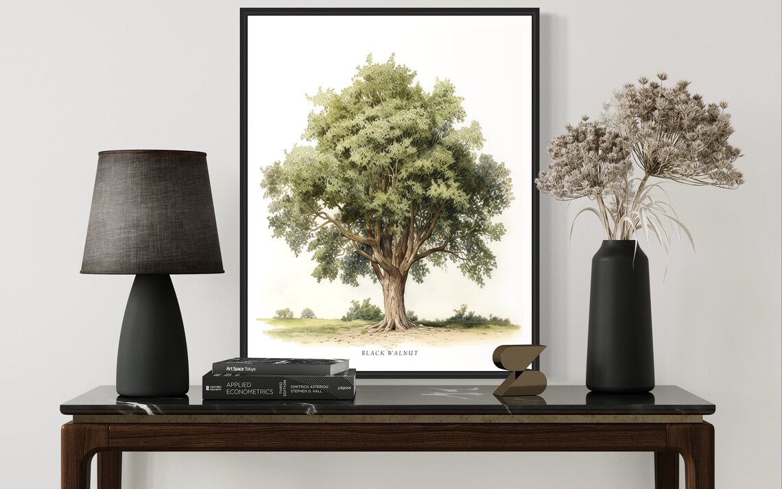 Black Walnut Tree Art Print, Nature Wall Poster - Image 2