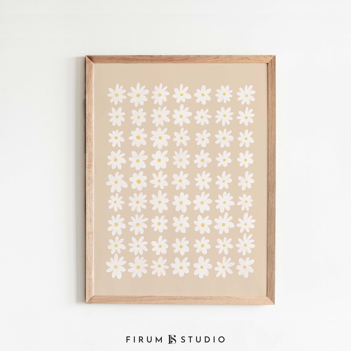 Daisies Botanical Flower Art Print, Neutral Wall Art - Image 2