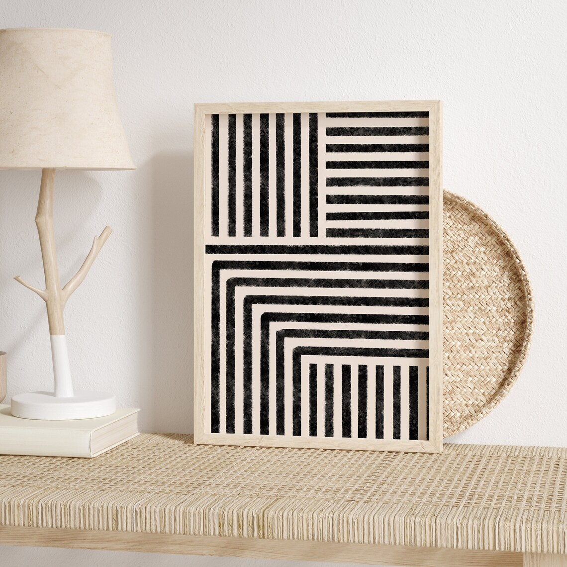 Minimalist Lines Geometric Art Print, Abstract - Image 2