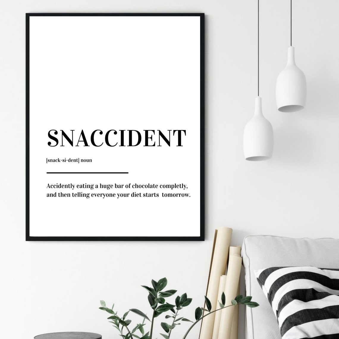 Snaccident Definition Funny Dictionary Chocolate Snack Humor Poster - Image 6