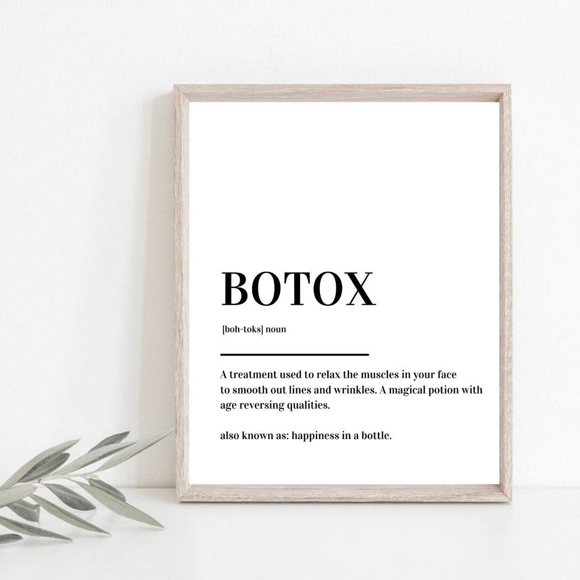 Botox Treatment Definition Beauty Salon Quote Dictionary Poster - Image 3