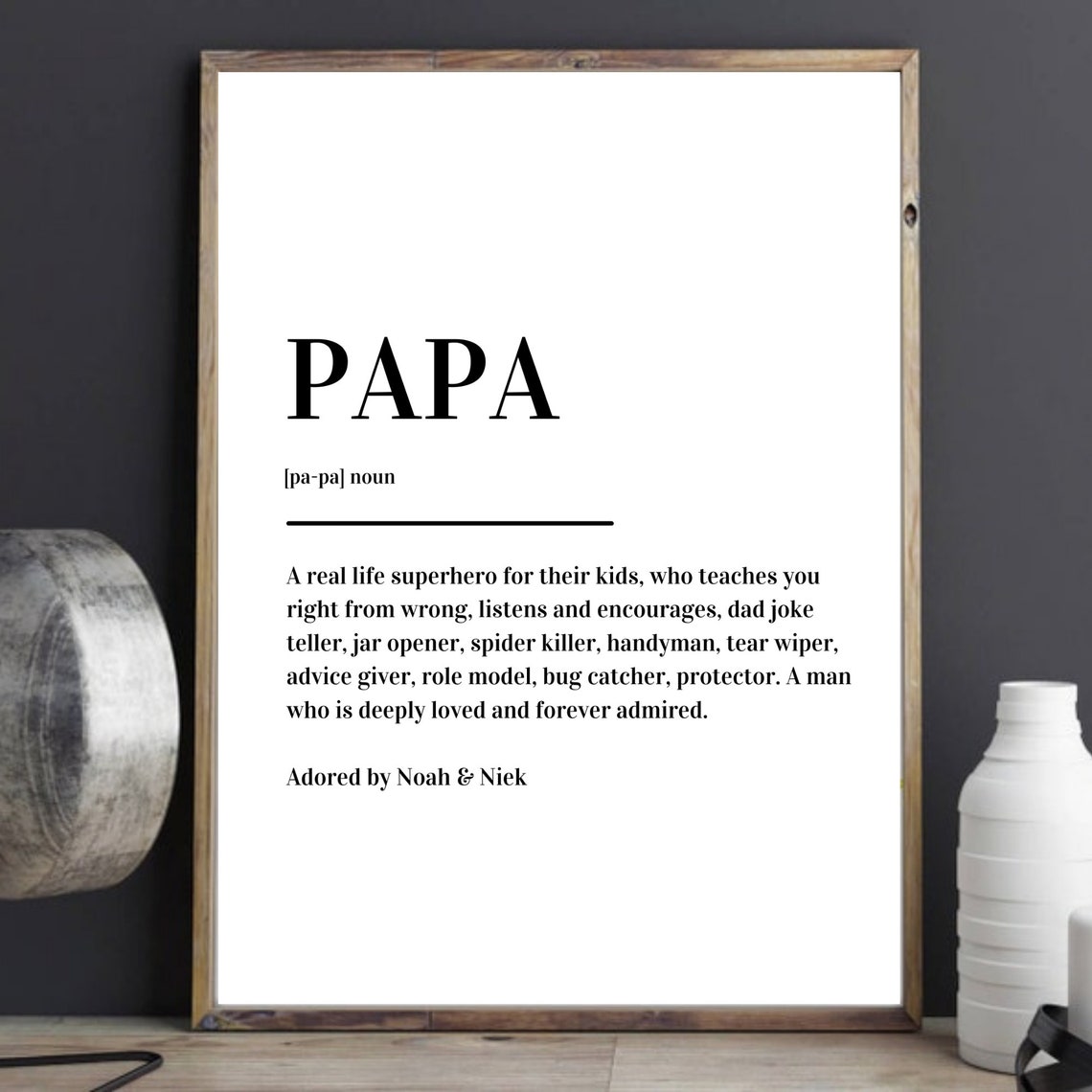 Personalized Father Definition Real Life Superhero Gift Dad Poster - Image 4