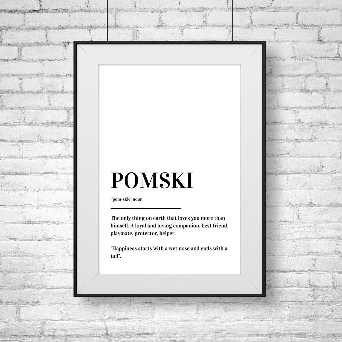 Pomsky Definition Print Poster - Image 2