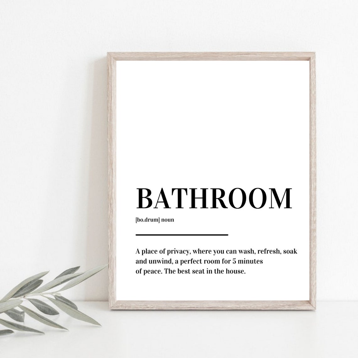Bathroom Definition Typography Funny Bathroom Wall Decor Poster - Image 4