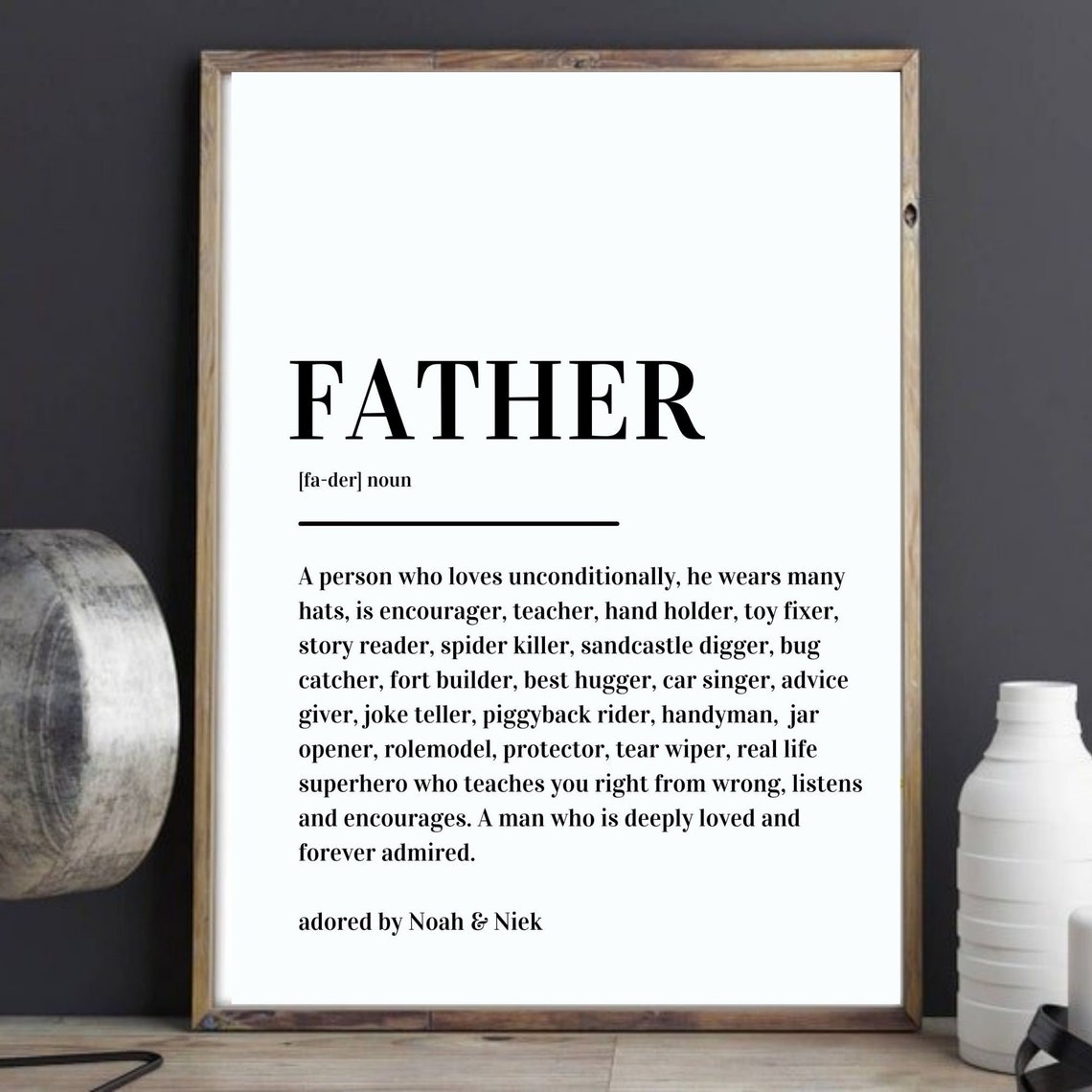 Daddy Dad Papa Father Definition Personalized Version 2 - Image 4