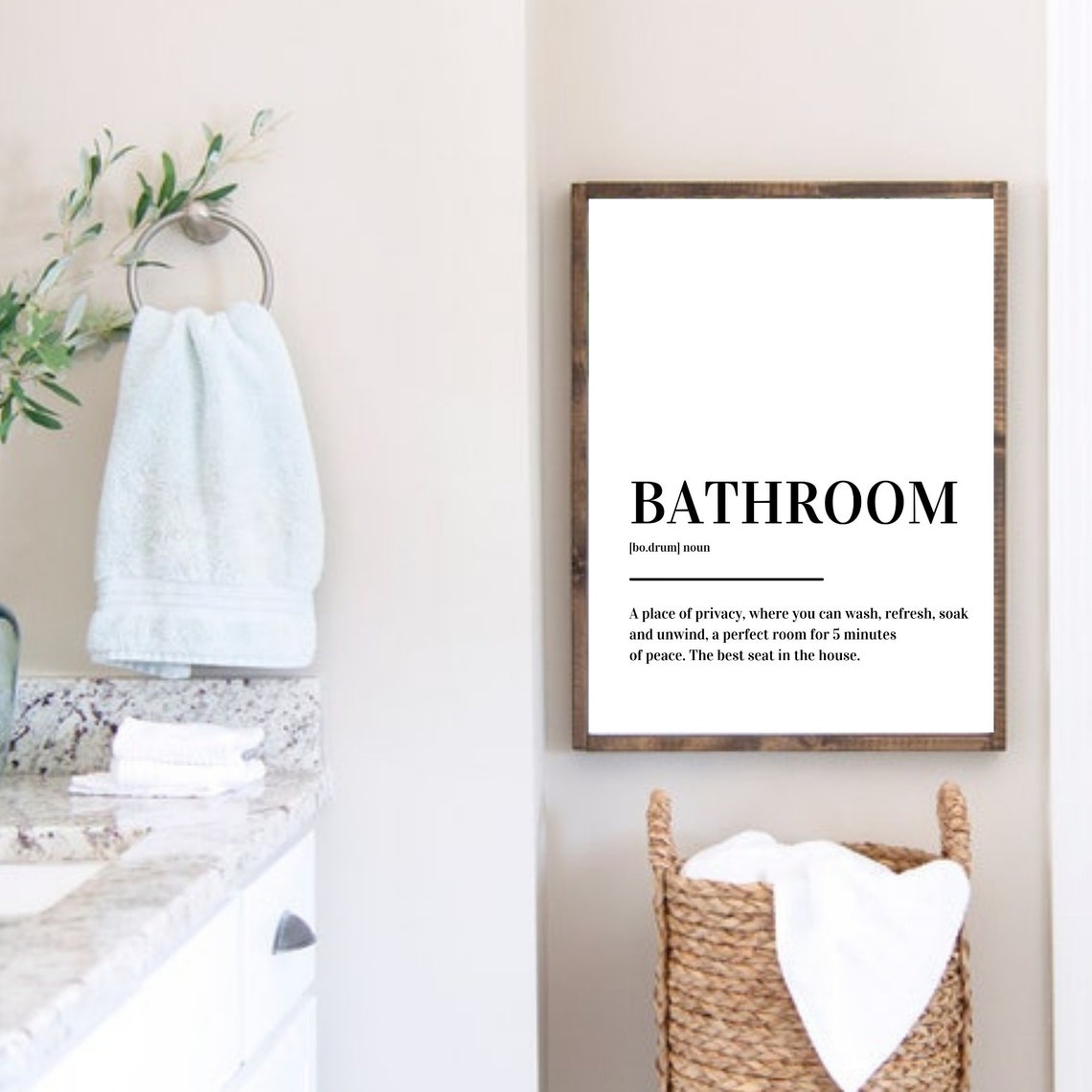 Bathroom Definition Typography Funny Bathroom Wall Decor Poster - Image 6