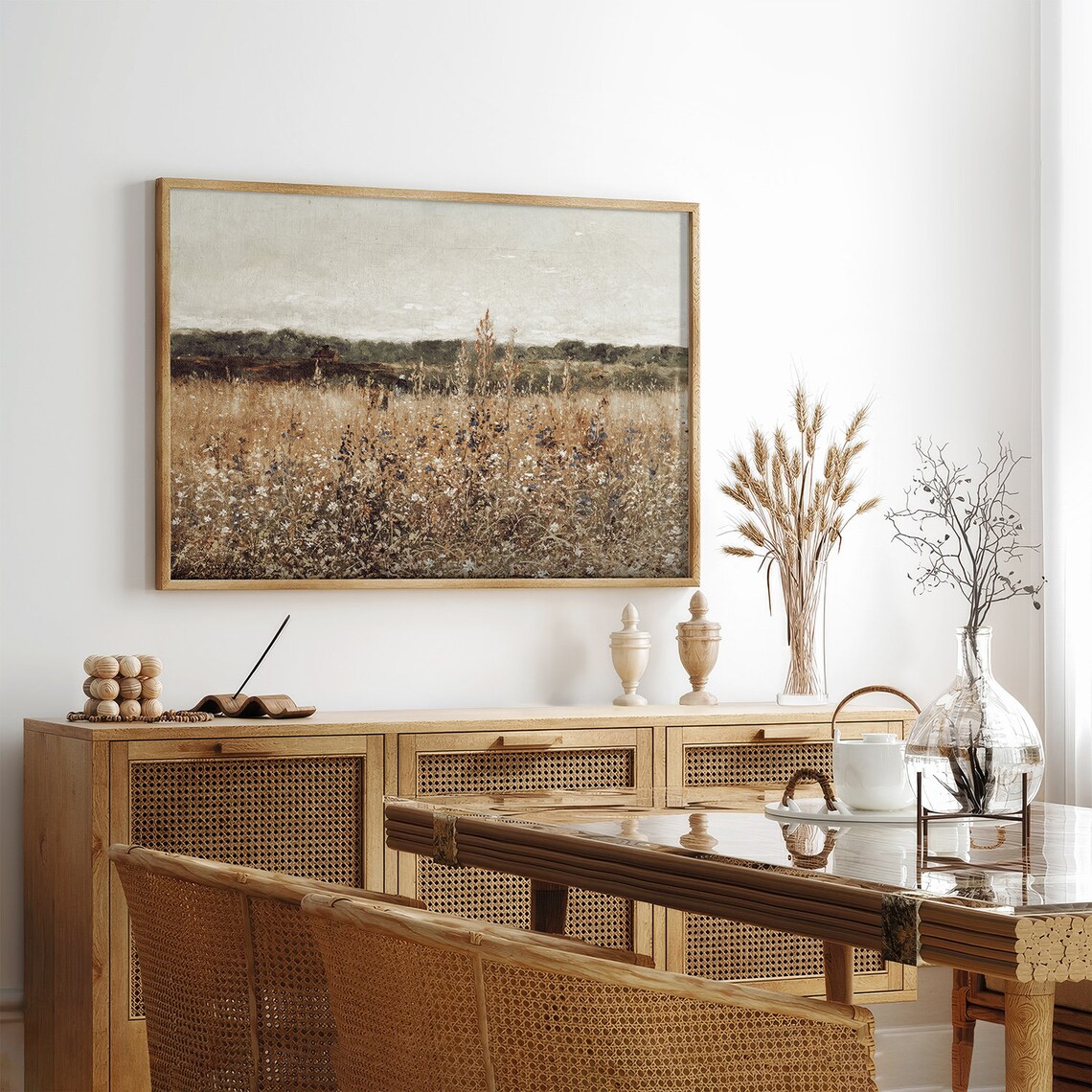Wildflower Field Landscape Wall Art Poster - Image 4