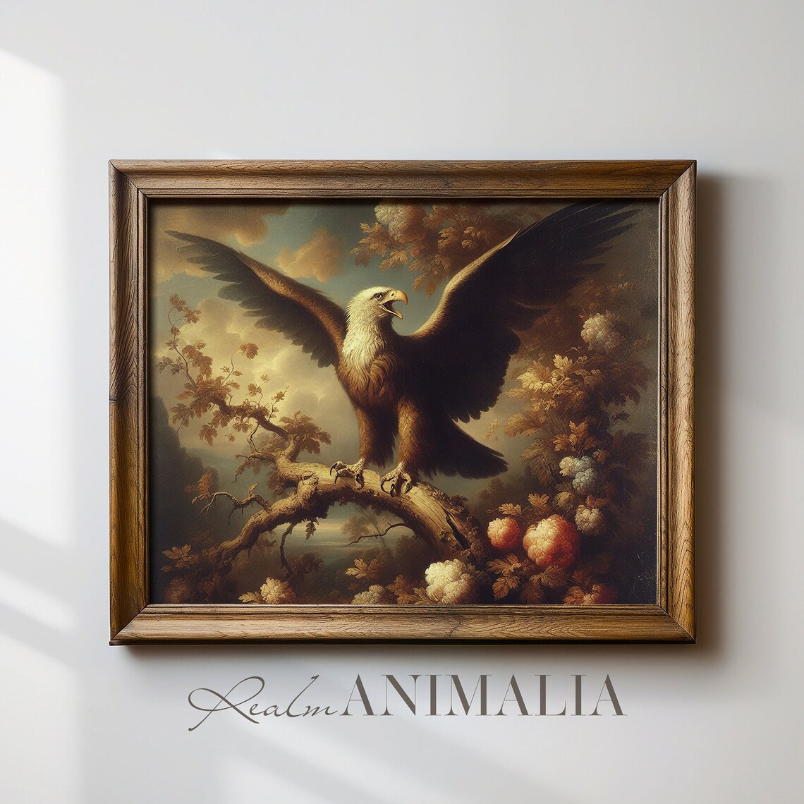 Antique Eagle Print Moody Eagle Bird Fine Art Vintage Eagle Painting Neutral Bird Wall Decor Eg001 - Image 2