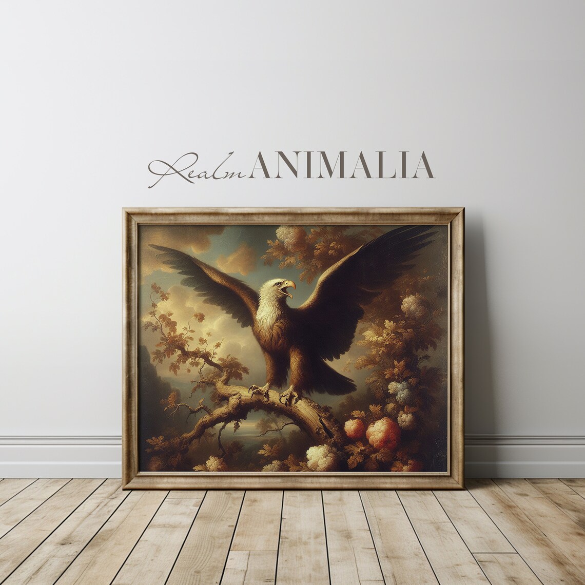 Antique Eagle Print Moody Eagle Bird Fine Art Vintage Eagle Painting Neutral Bird Wall Decor Eg001 - Image 3