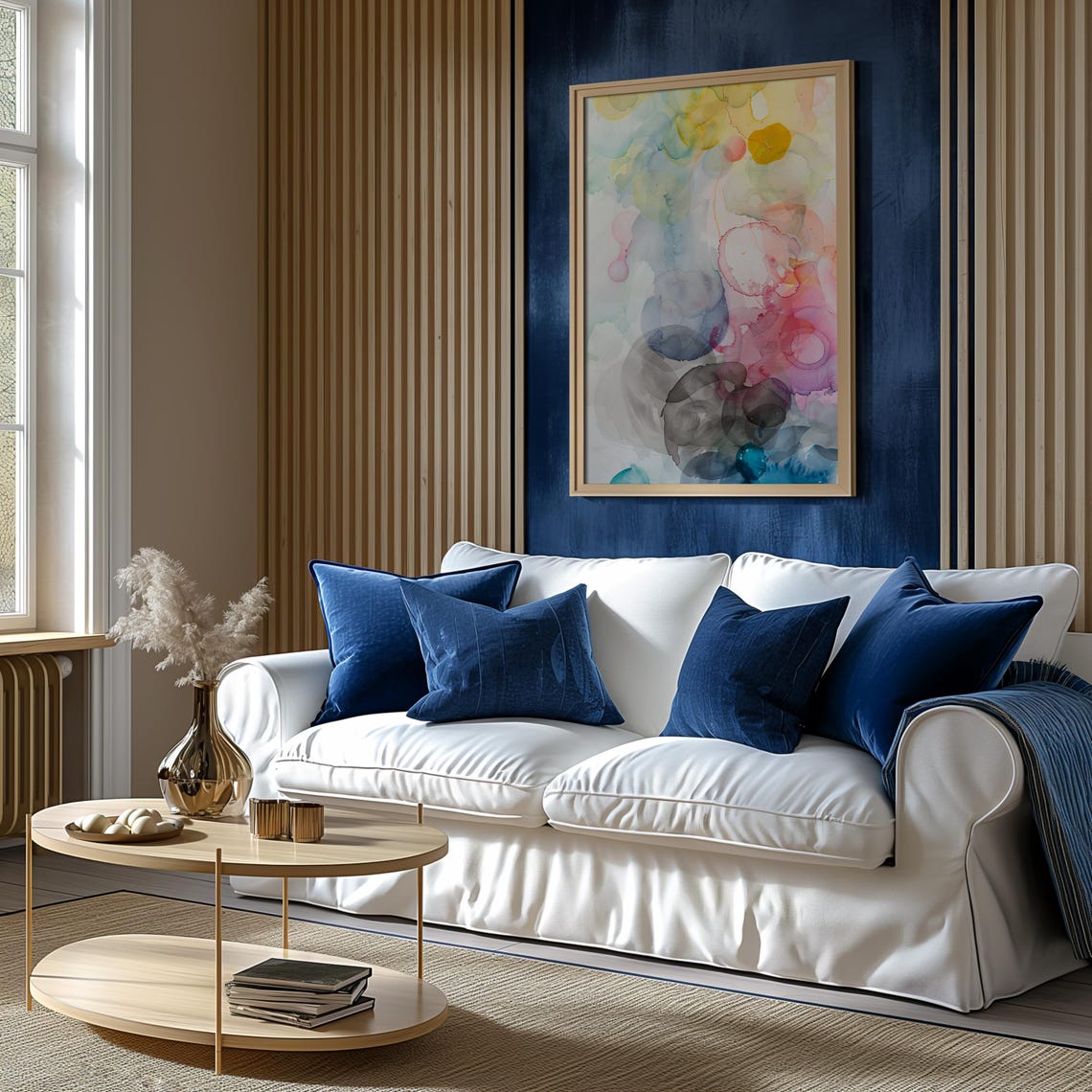 Pastel Ink Blob Abstract Watercolor Art Print for Modern Gallery Walls - Image 2