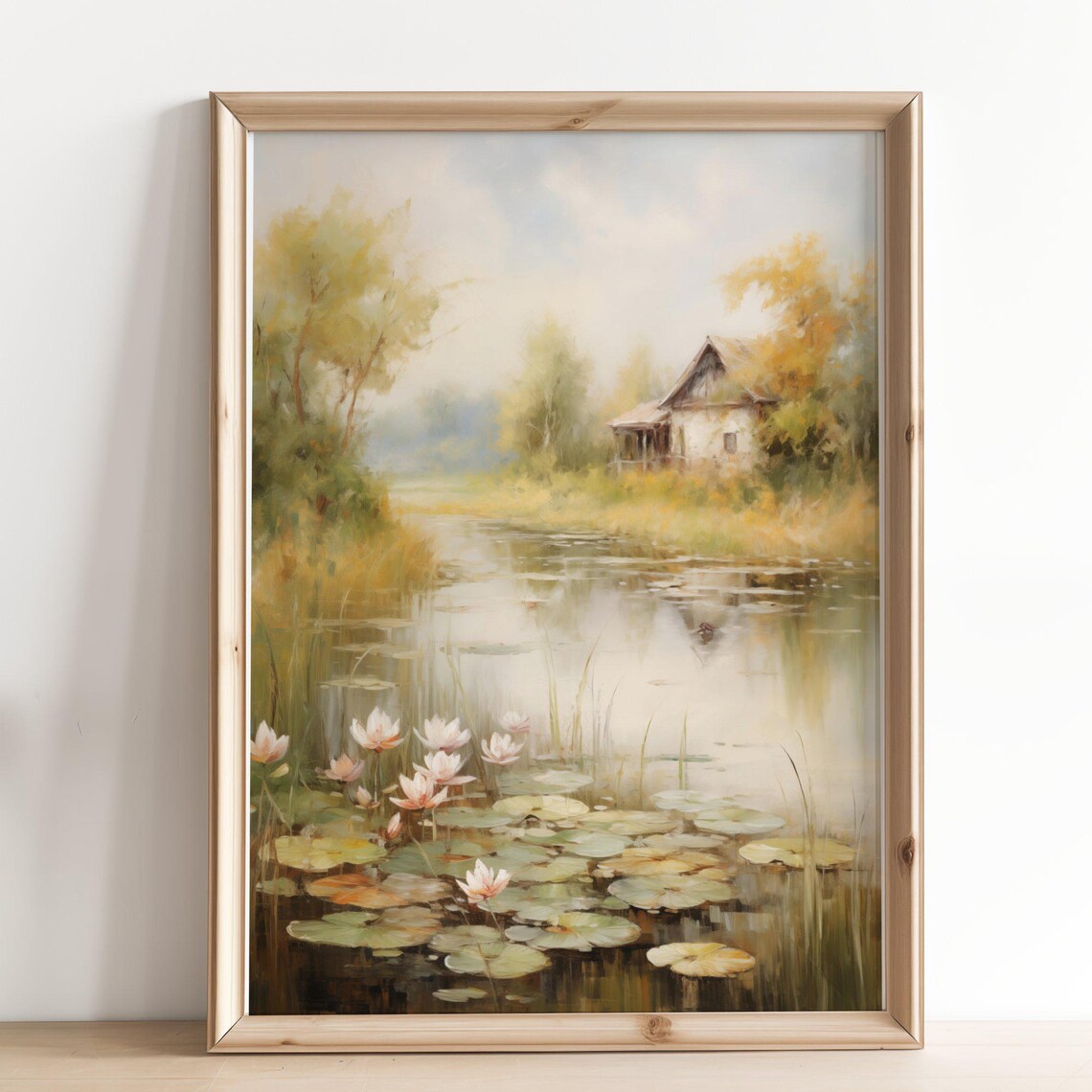 Spring Landscape, Cottagecore Farmhouse Art Print