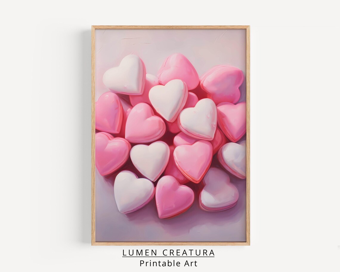 Valentines Day Heart Print, Romantic Gift For Her
