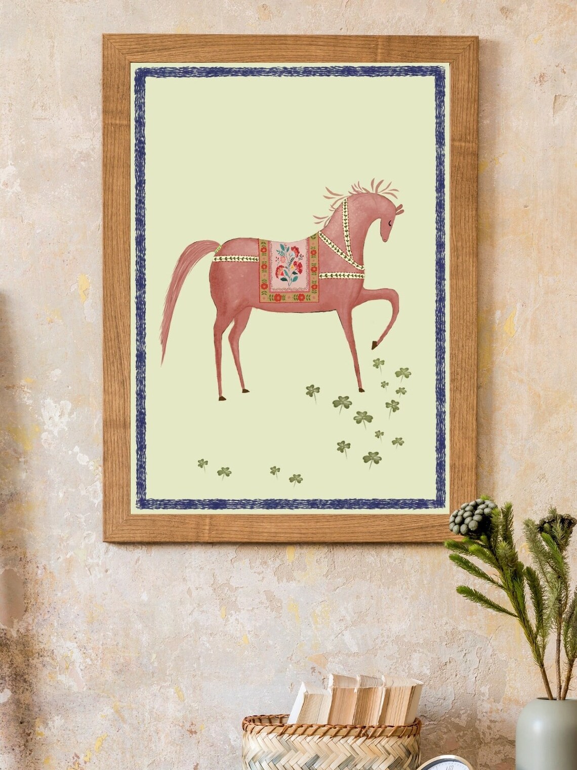 Pink Horse Illustration, Nursery Wall Decor - Image 2