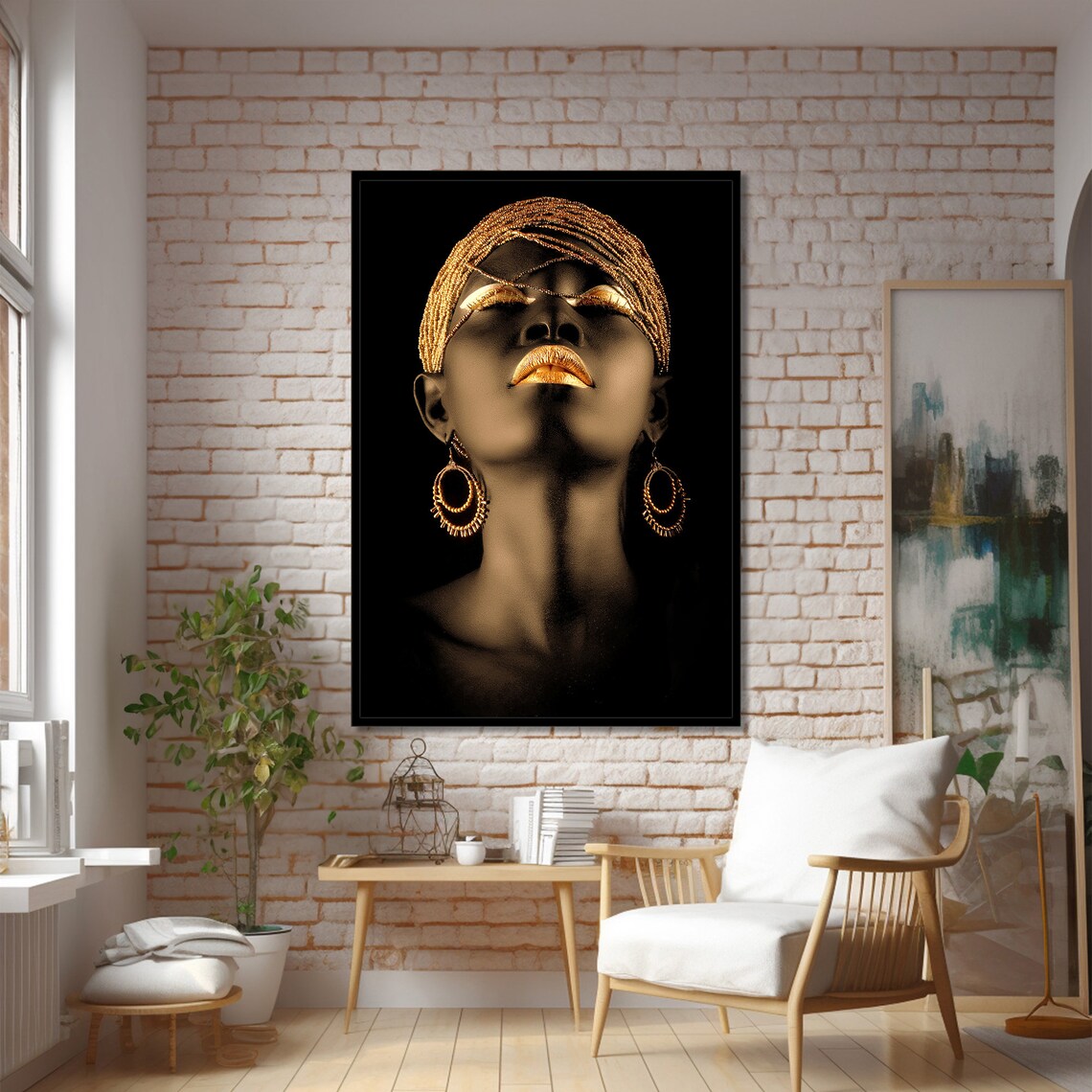 Ethnic Portrait, Sophisticated Home Decor Art Print - Image 2