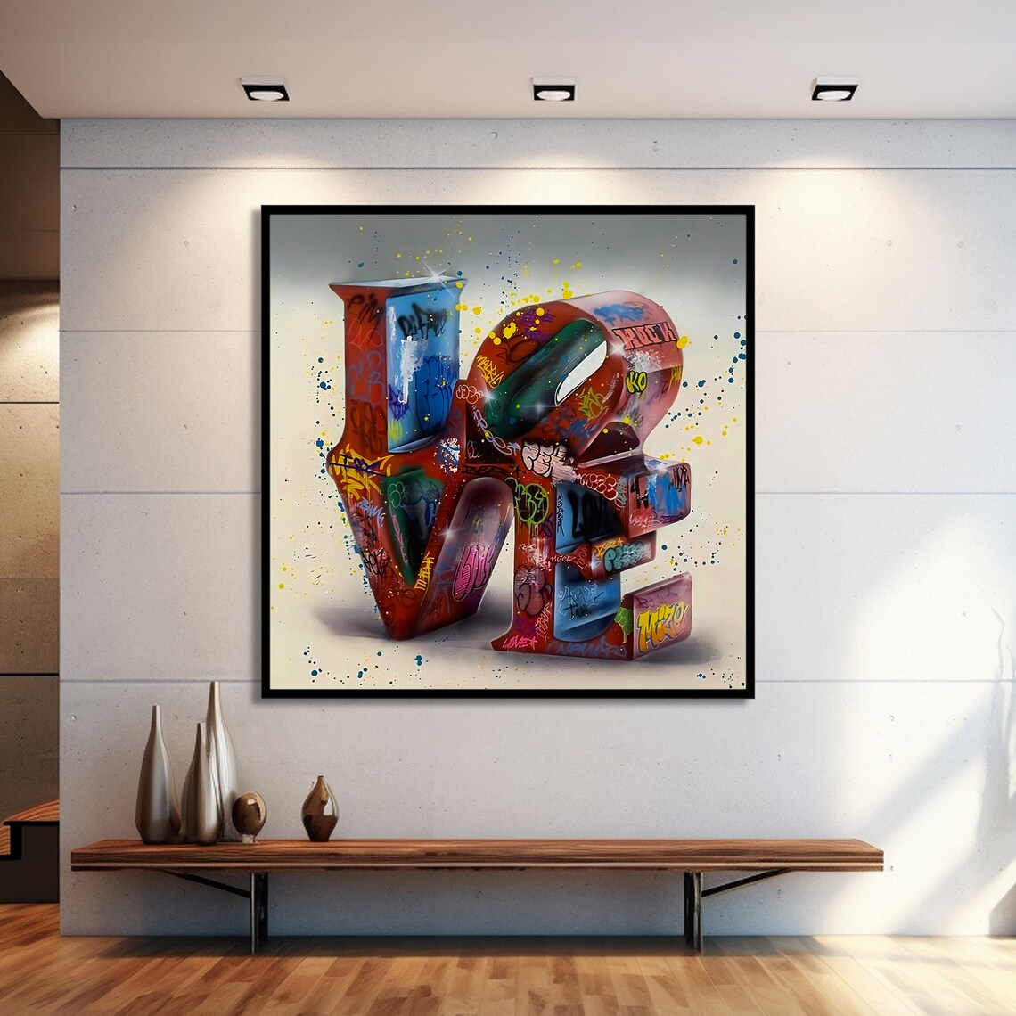 Graffiti Love Sign, Urban Street Art Decor - Image 2