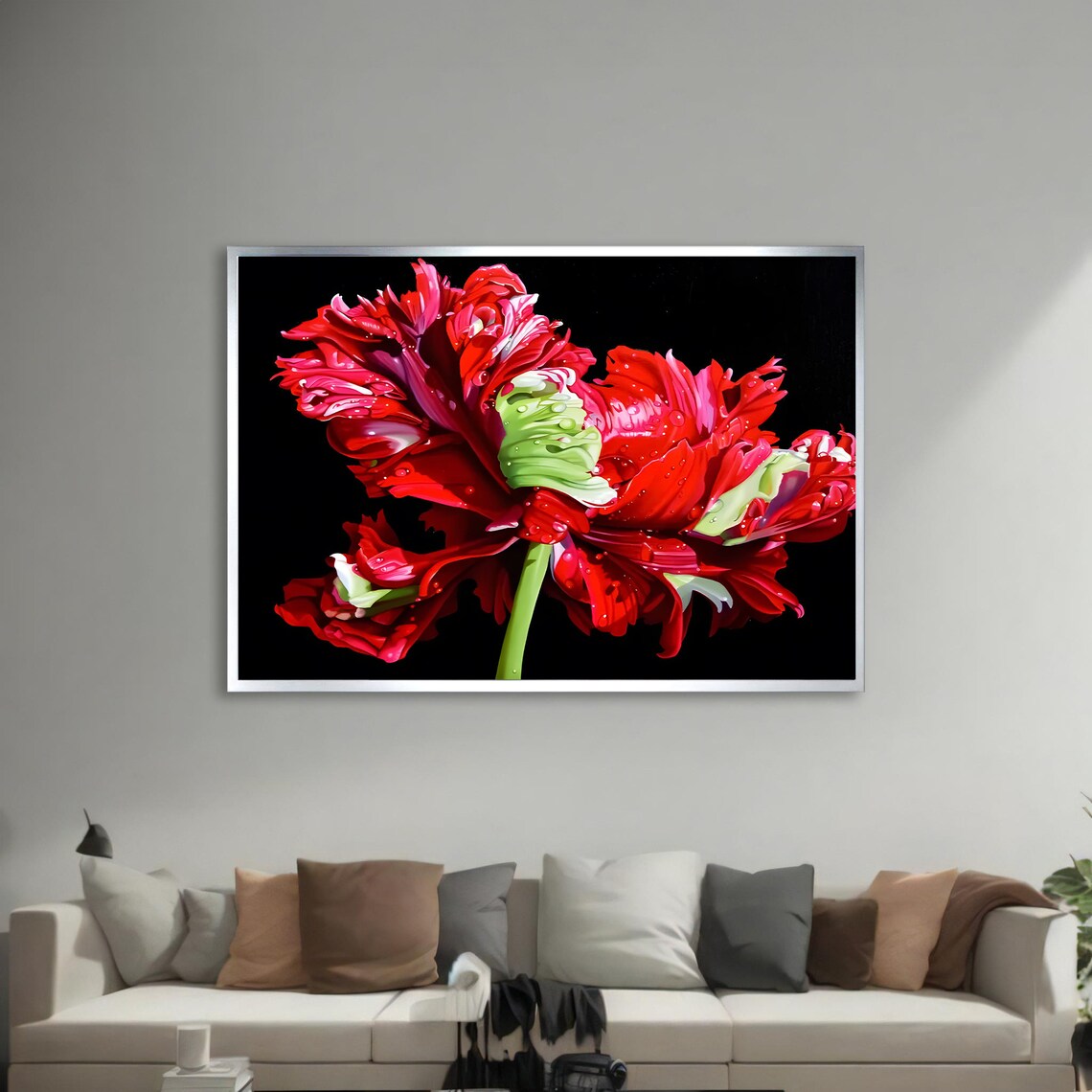 Bold Floral Painting, Modern Botanical Decor - Image 2