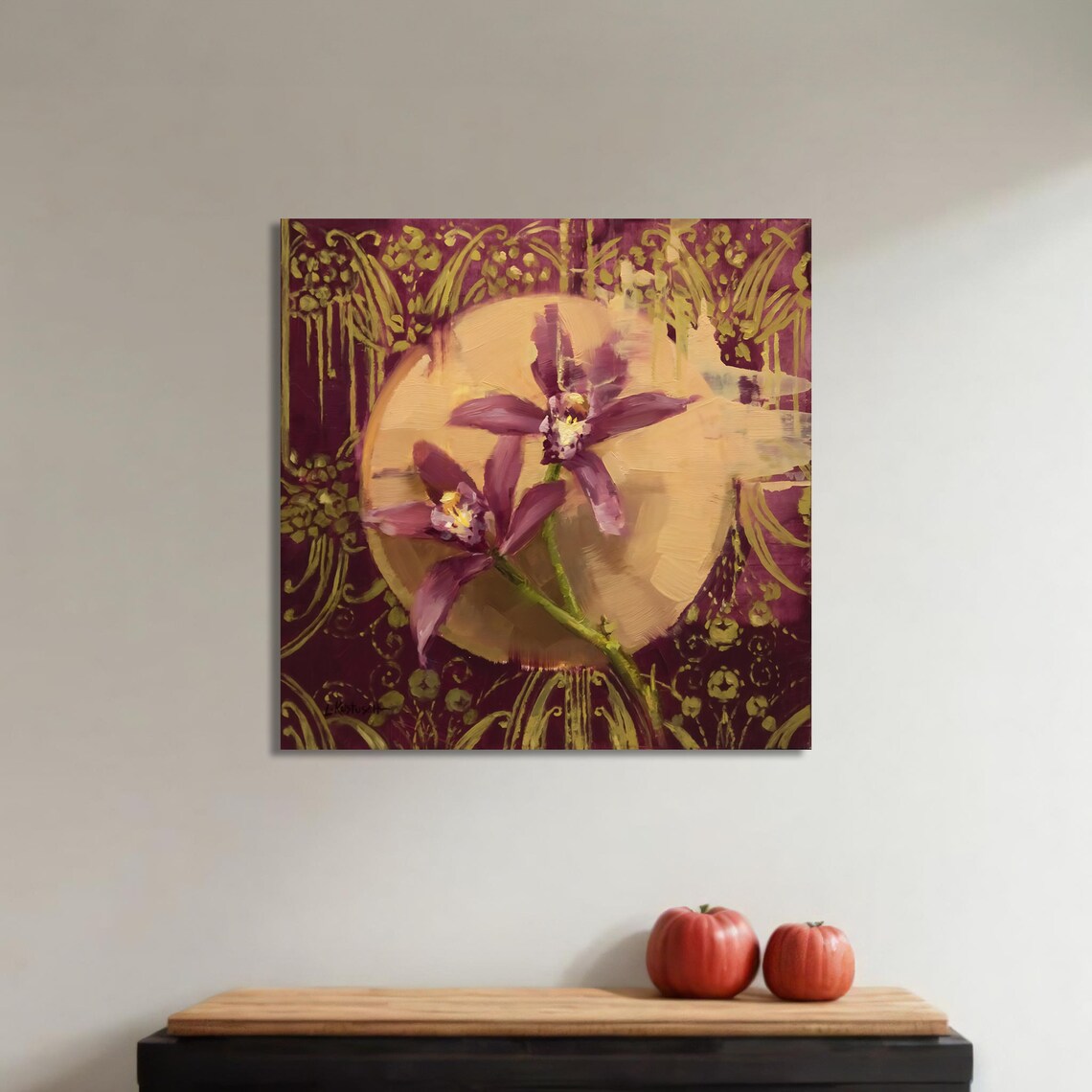 Orchid Elegance Painting, Floral Decor Print - Image 4