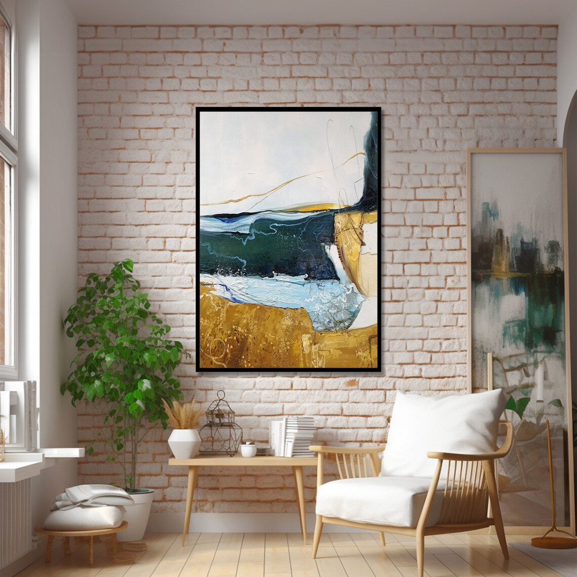 Abstract Painting Ocean View, Modern Coastal Art Print - Image 4
