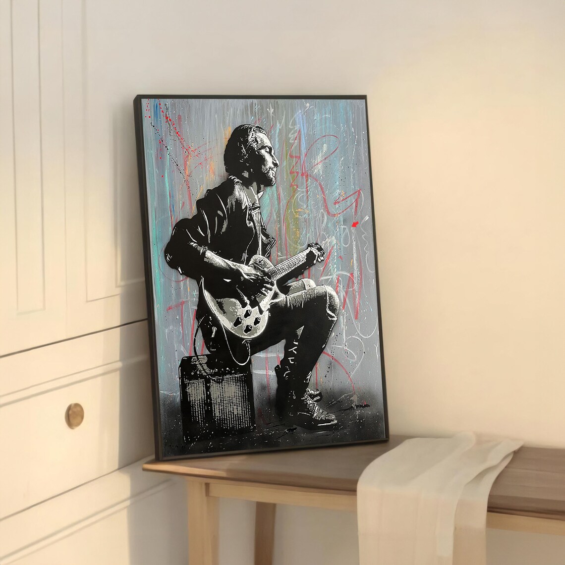 Guitarist Painting - Music Lovers Studio Decor - Image 5