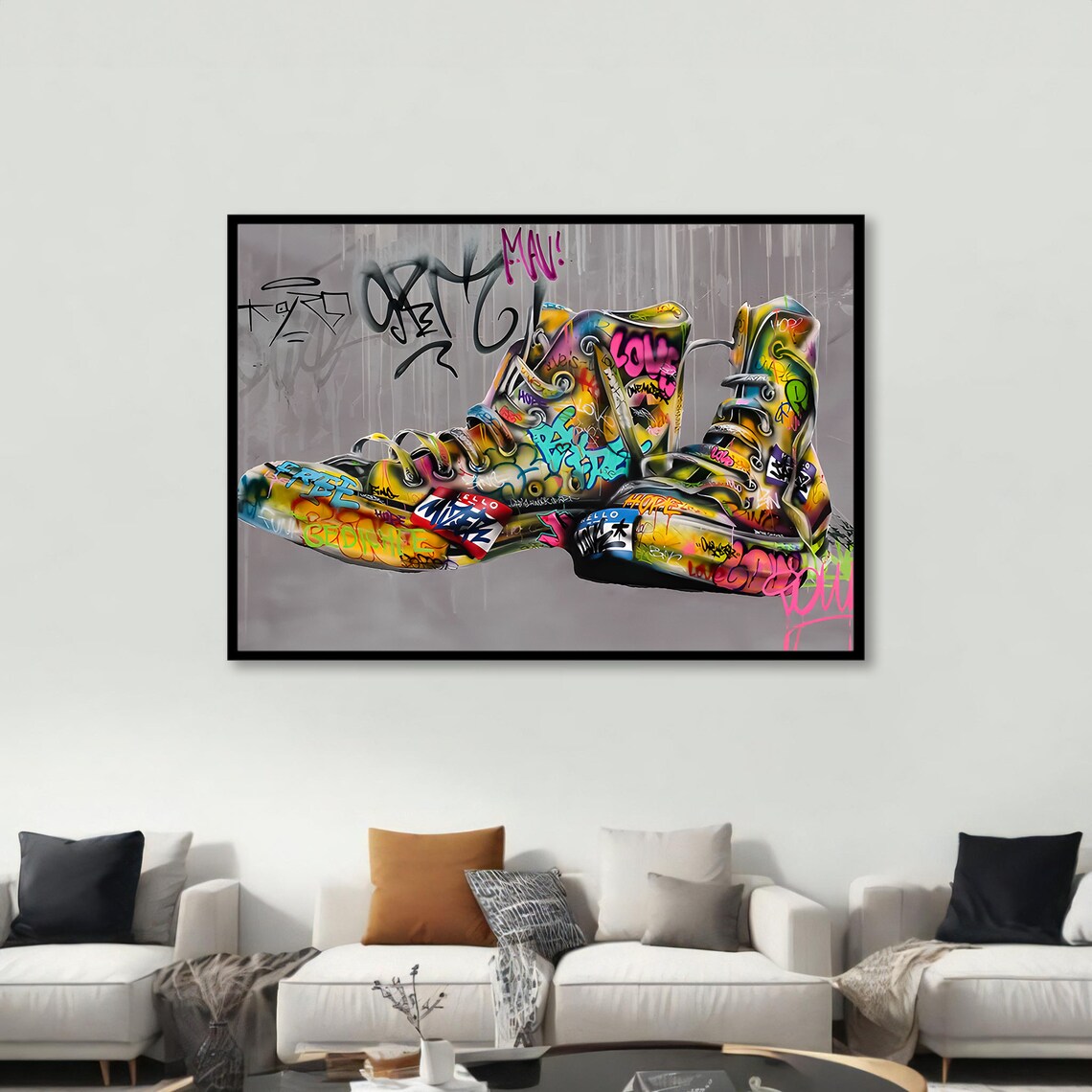 Graffiti Sneakers - Traditional Travel Poster - Image 2
