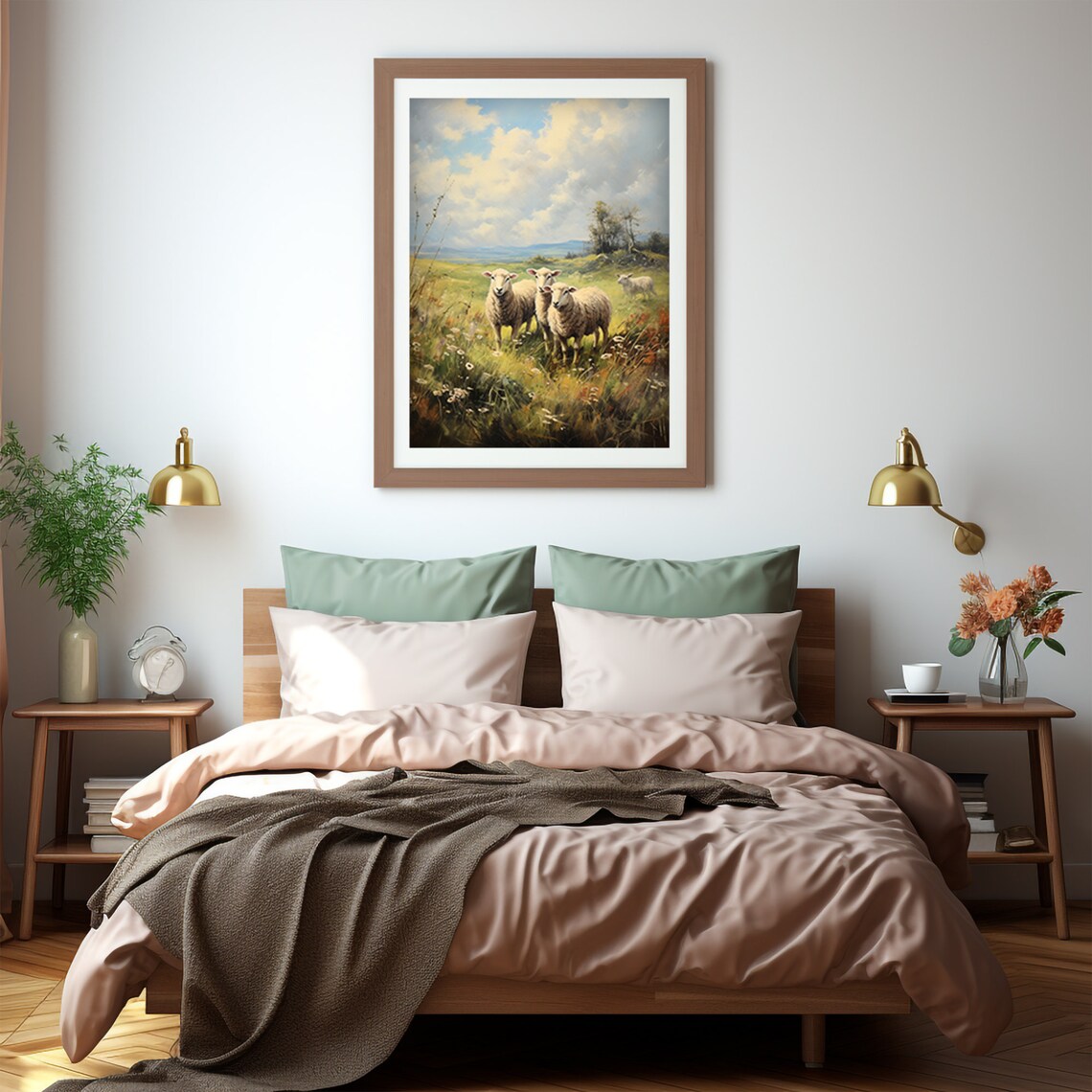 Sheep Painting Vintage Ireland Farmhouse Art Print - Image 5